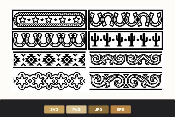 Download Western Style Border Patterns - Style Collection
