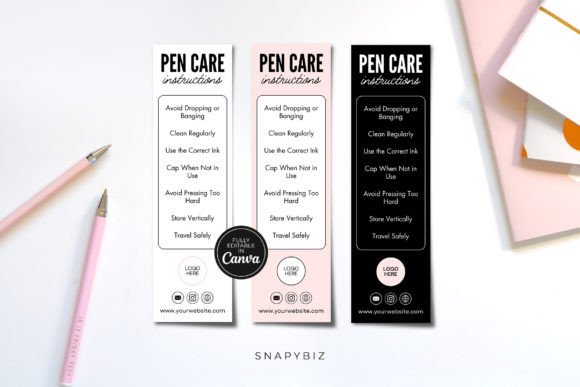 Download Pen Care Card Customizable Template - Card Collection